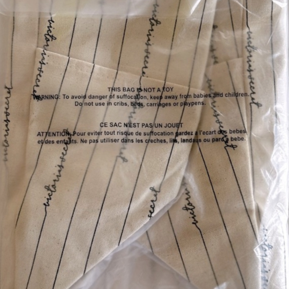 Victoria's Secret Tote Bag With Scripture Logo - Picture 3 of 3